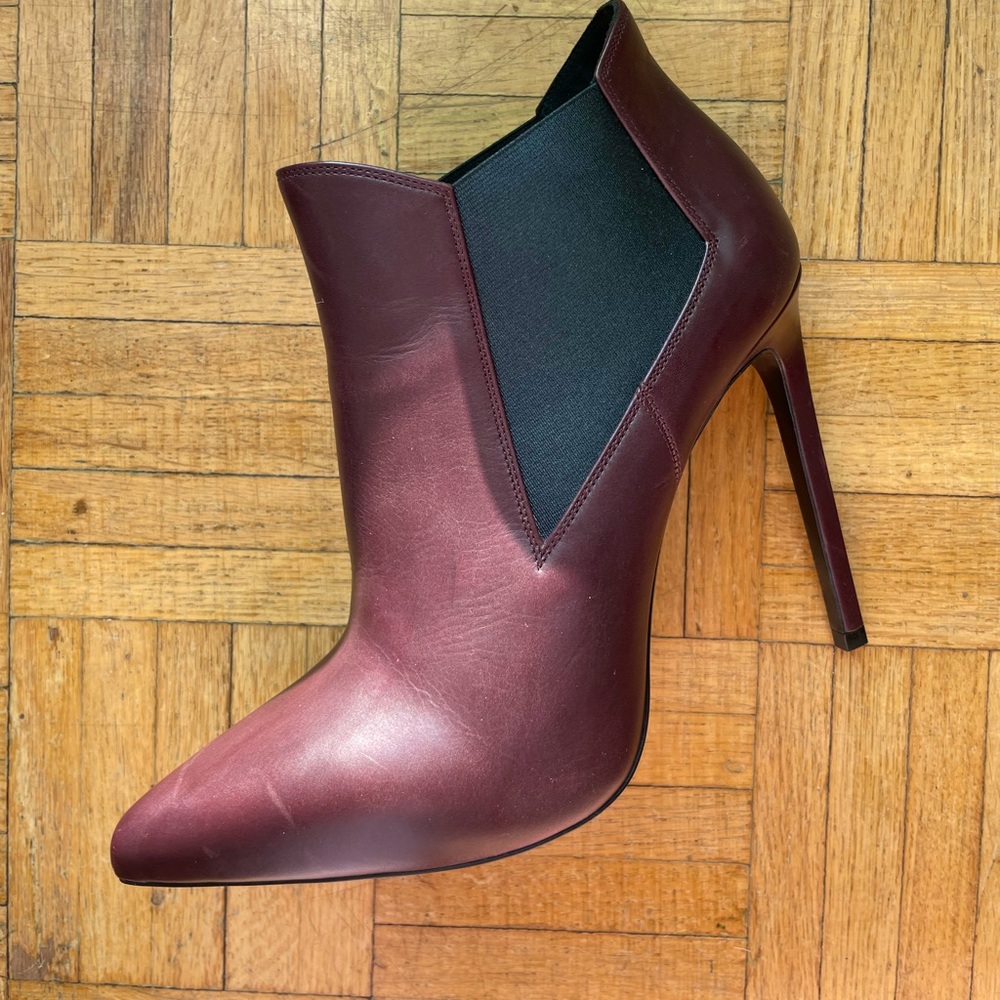 YSL Seta Calf Cordovan boots — size 39.